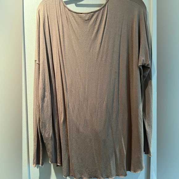 Double Zero Twist Top Long Sleeve - Light Brown Size Large - Picture 5 of 5